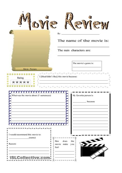 Movie Review Worksheet